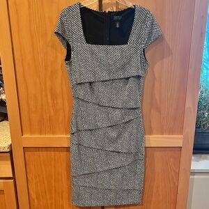 Black and White Patterned Dress